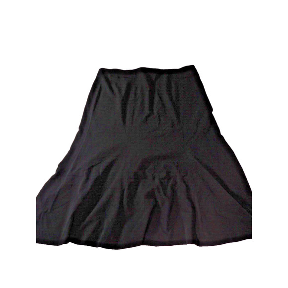 Lane Bryant Midi Skirt Sz 24 Fit N Flare Black Career Office Zip Back Basic Core - Picture 2 of 14